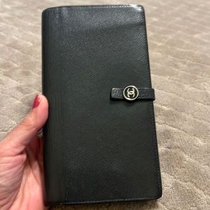 Chanel trifold wallet